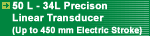 50 L - 34 L Precision Linear Transducer - Up To 450mm Electric Stroke
