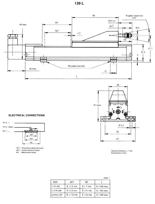 Dimensional Specifications - Click To View Matching PDF